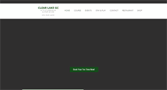 Desktop Screenshot of clearlakegolfcourse.com
